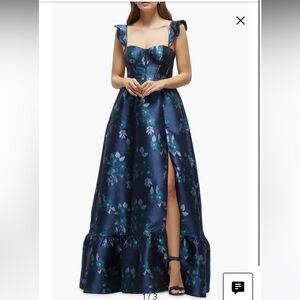 Dessy Collection Baroque Rose Structured Bodice Gown size 6